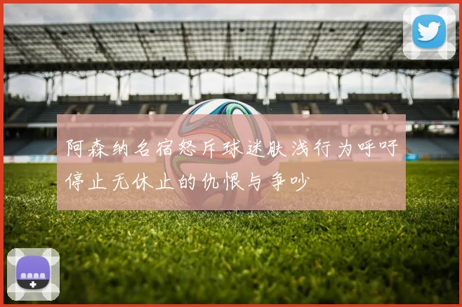 阿森纳名宿怒斥球迷肤浅行为呼吁停止无休止的仇恨与争吵
